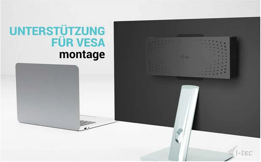 I-tec Universal 5x 4K/60Hz Ekrano prijungimo stotis 2xDP 3xHDMI LAN 2,5Gbps Garsas 2x USB-C maitinimo tiekimas 100W