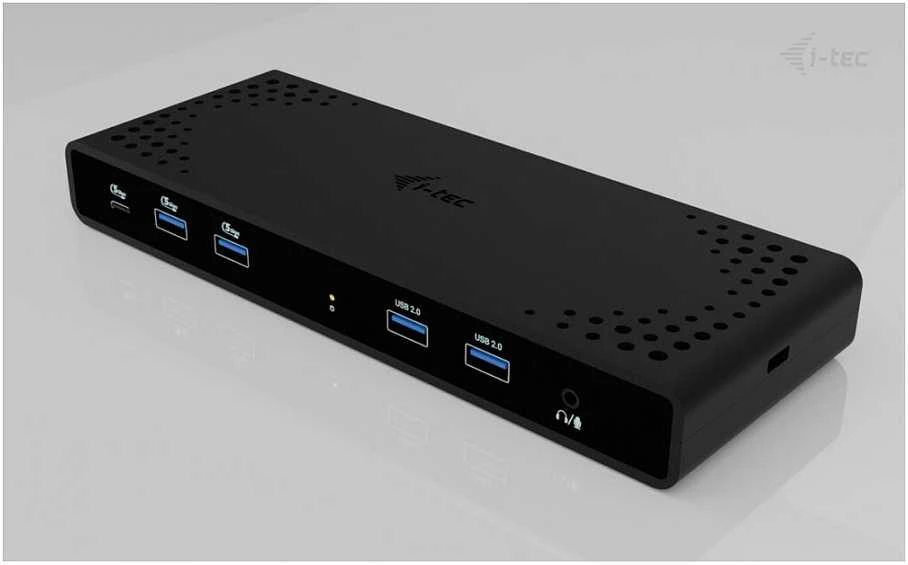 I-TEC universali dviguba 4K Ekrano prijungimo stotelė PD 85W + USB-C įkroviklis 100W
