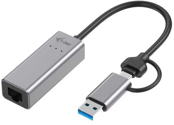 I-TEC USB-C metalinis 2,5 Gbps Ethernet adapteris 1x USB-C į RJ-45 LED suderinamas su Thunderbolt 3