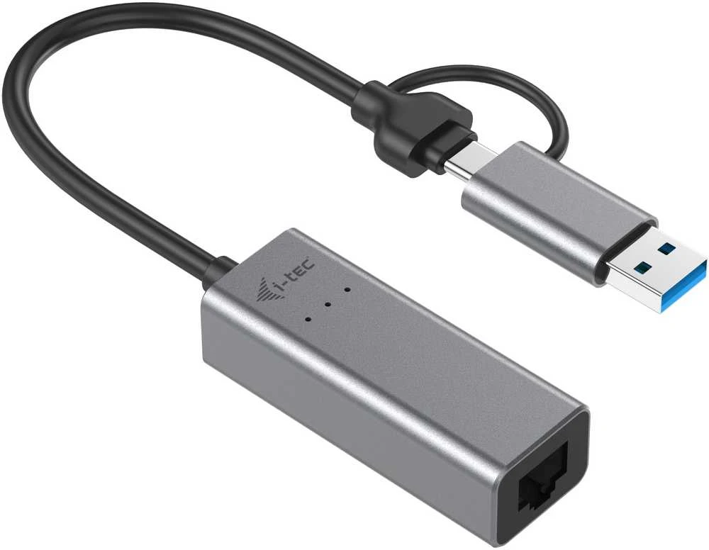 I-TEC USB-C metalinis 2,5 Gbps Ethernet adapteris 1x USB-C į RJ-45 LED suderinamas su Thunderbolt 3