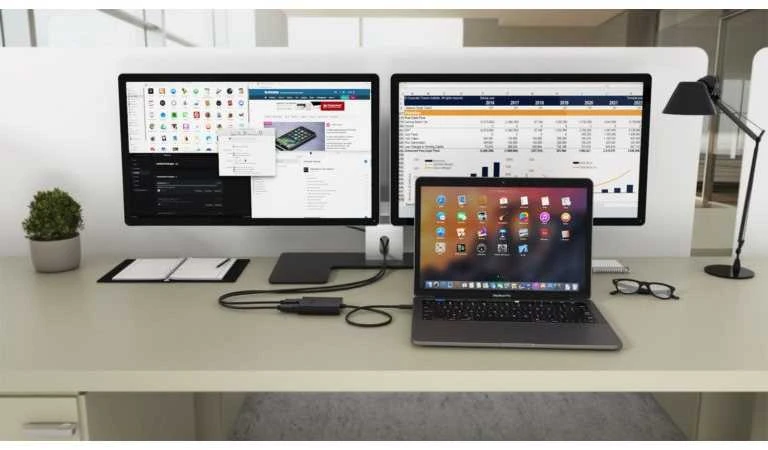 I-TEC USB C prie Dual DisplayPort Video Adapteris 2x DisplayPort 4K Ultra HD suderinamas su Thunderbolt 3