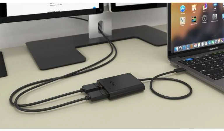 I-TEC USB C prie Dual DisplayPort Video Adapteris 2x DisplayPort 4K Ultra HD suderinamas su Thunderbolt 3