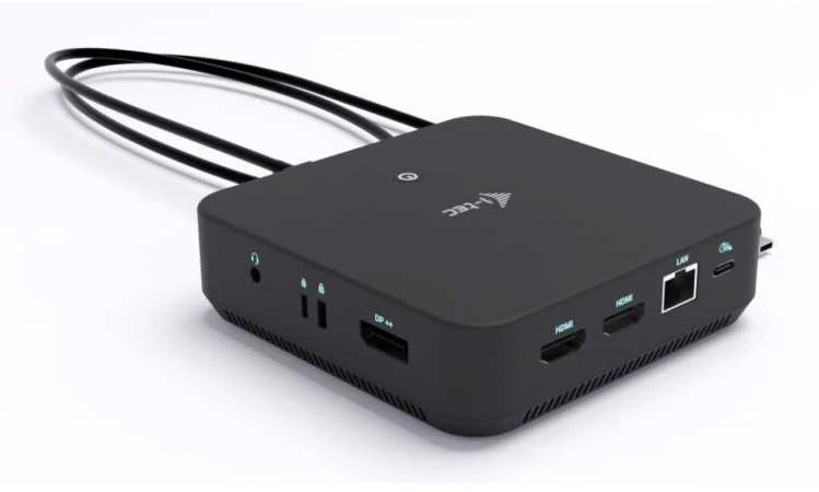 I-tec USB-C DP Dvigubas HDMI2xHDMI 4K 60Hz 1x USB-C (10Gbps) 5x USB-A (3x5Gbps) Maitinimo tiekimas 100W LAN Garsas + universalus įkrovimas 100W