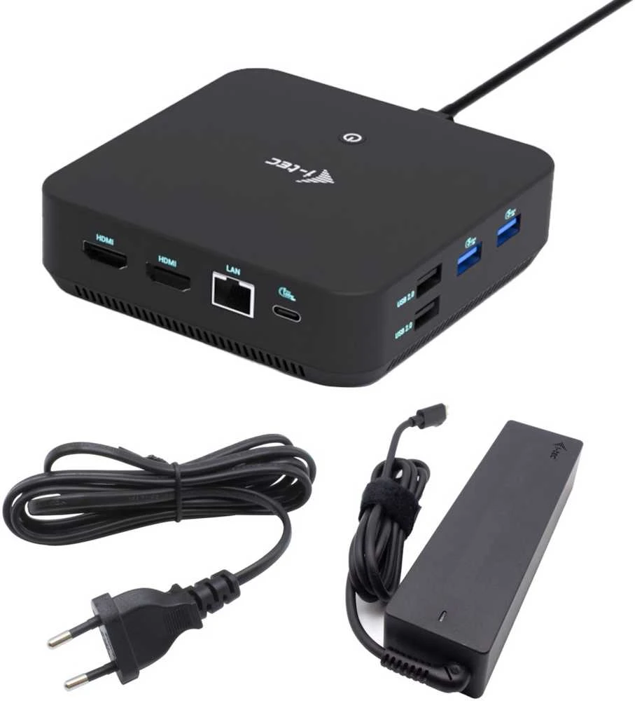 I-tec USB-C DP Dvigubas HDMI2xHDMI 4K 60Hz 1x USB-C (10Gbps) 5x USB-A (3x5Gbps) Maitinimo tiekimas 100W LAN Garsas + universalus įkrovimas 100W