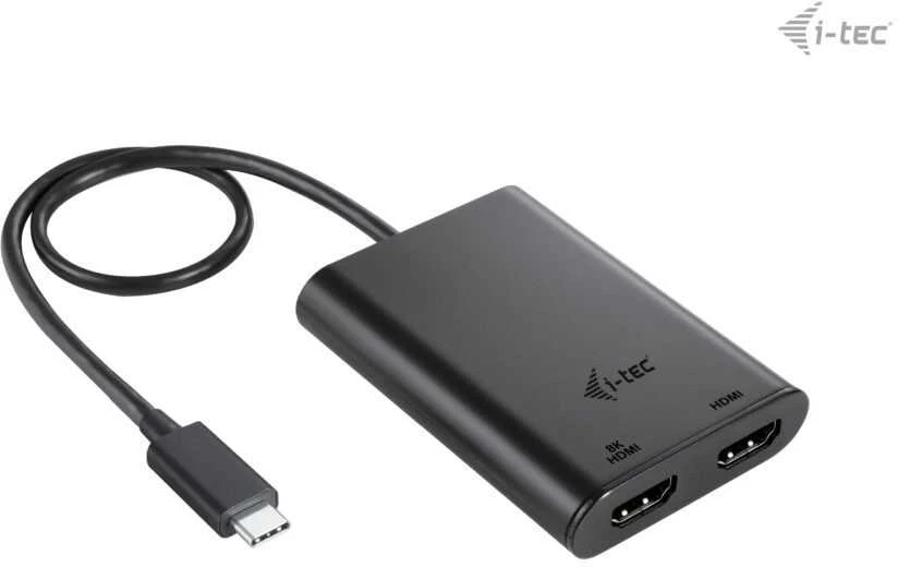 I-tec USB-C Dual 4K/60Hz (vienas 8K/30Hz) HDMI vaizdo adapteris