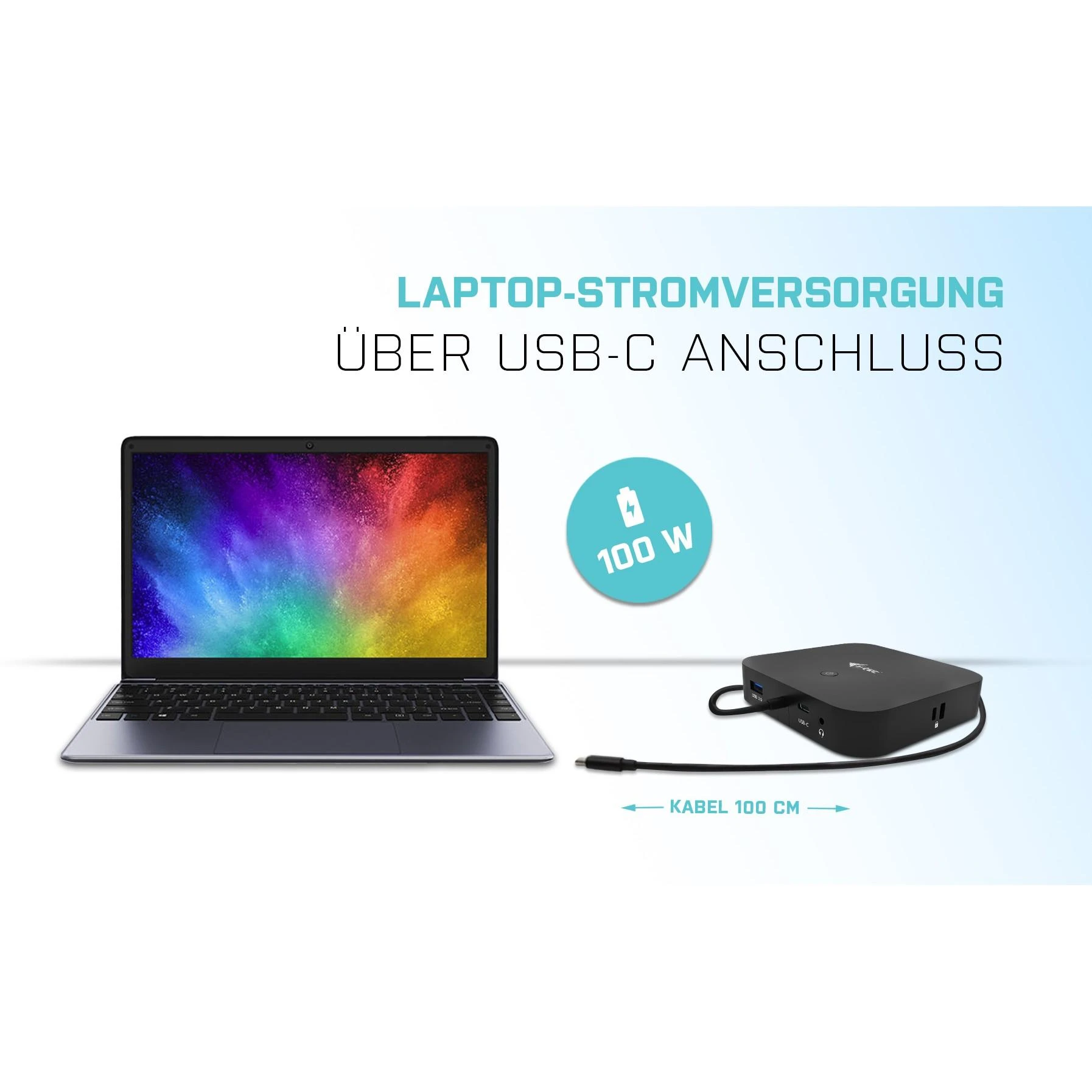 I-TEC USB-C Dviguba Ekrano MST prijungimo stotis 2x DP 1x GLAN 3x USB 3.1 2x USB 2.0 1x USB-C-Data 1x Audio / Mic Jack be maitinimo adapterio