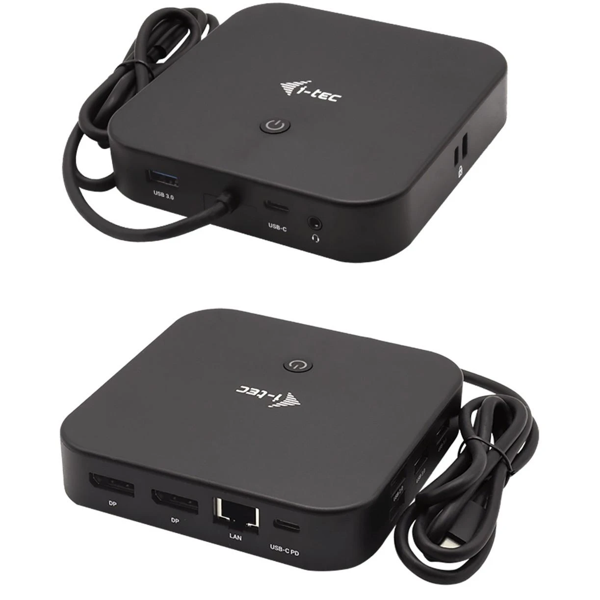 I-TEC USB-C Dviguba Ekrano MST prijungimo stotis 2x DP 1x GLAN 3x USB 3.1 2x USB 2.0 1x USB-C-Data 1x Audio / Mic Jack be maitinimo adapterio