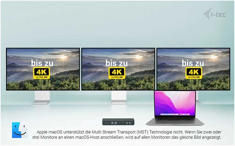 I-tec USB-C Intelligent Triple Ekranas Dock PD100W