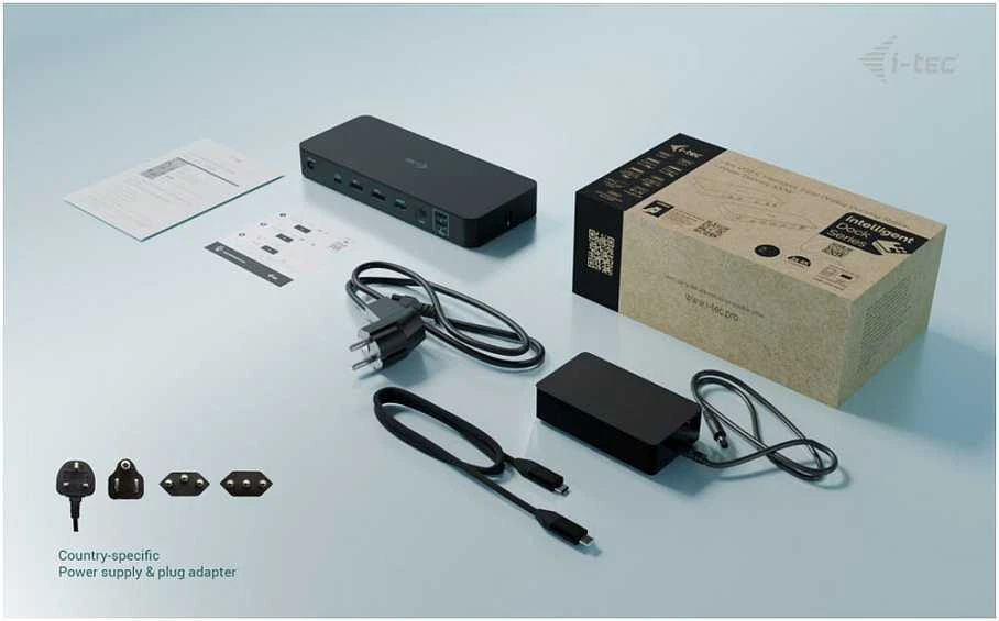 I-tec USB-C Intelligent Triple Ekranas Dock PD100W