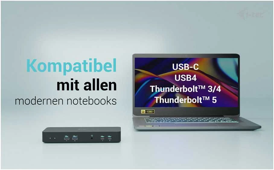 I-tec USB-C Intelligent Triple Ekranas Dock PD100W