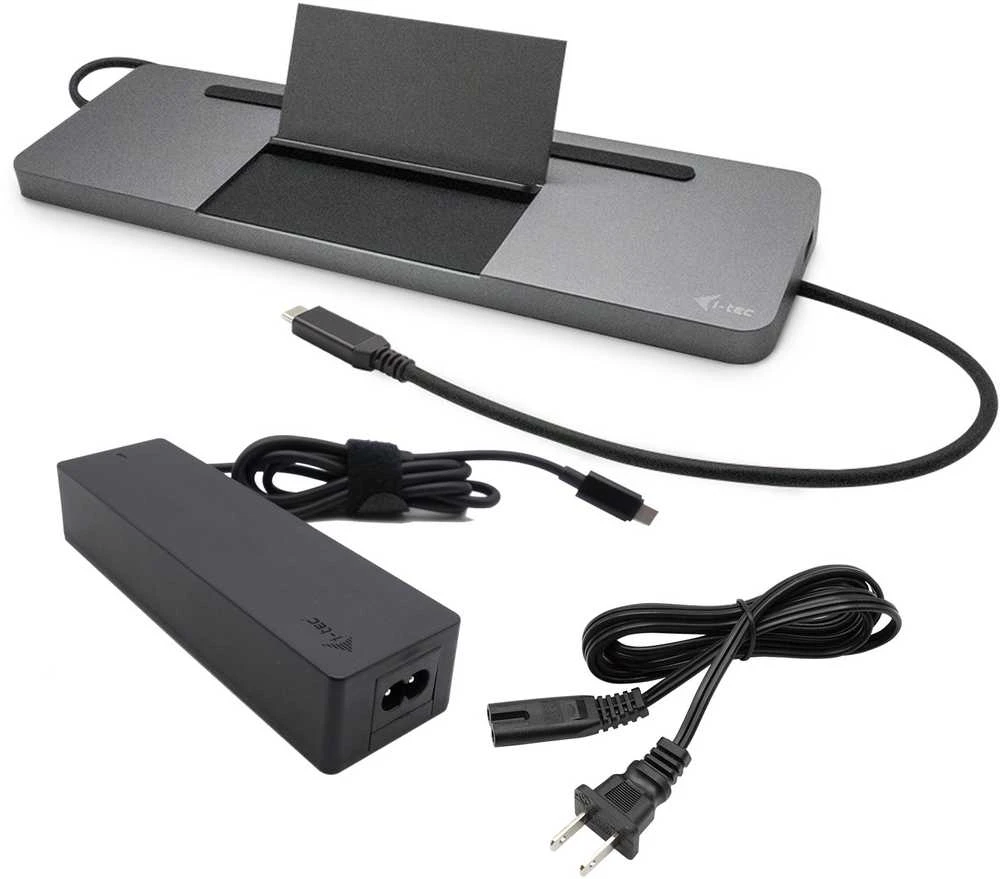 I-TEC USB-C Metal 4K 3xDisplay DS 1xHDMI1xVGA1xDP 1xSD+1xmicroSD CR 1xGLAN 1x3.5mm Garsas 2xUSB 3.0 2xUSB 2.0 1xUSB-C PD+ įkroviklis 100W