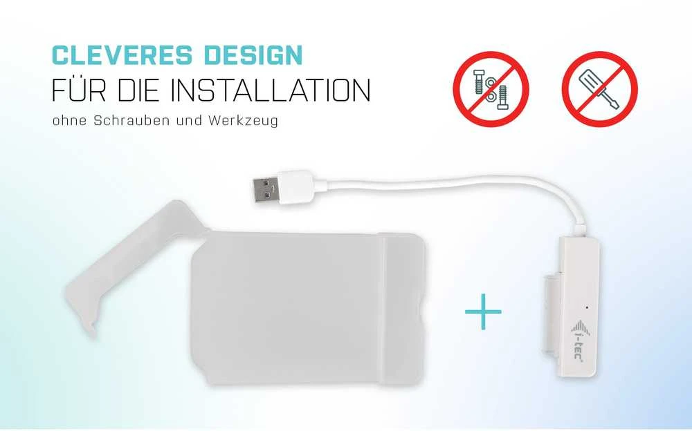 I-tec MYSAFEU314 saugojimo diskų korpusas 2.5" HDD / SSD aptvaras Balta