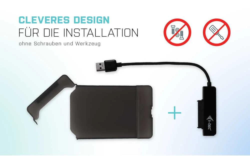 I-tec MYSAFEU313 saugojimo diskų korpusas 2.5" HDD / SSD aptvaras Juoda
