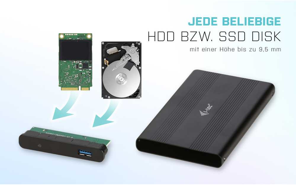 I-tec Advance MYSAFEU312 saugojimo diskų korpusas 2.5" HDD / SSD aptvaras Juoda