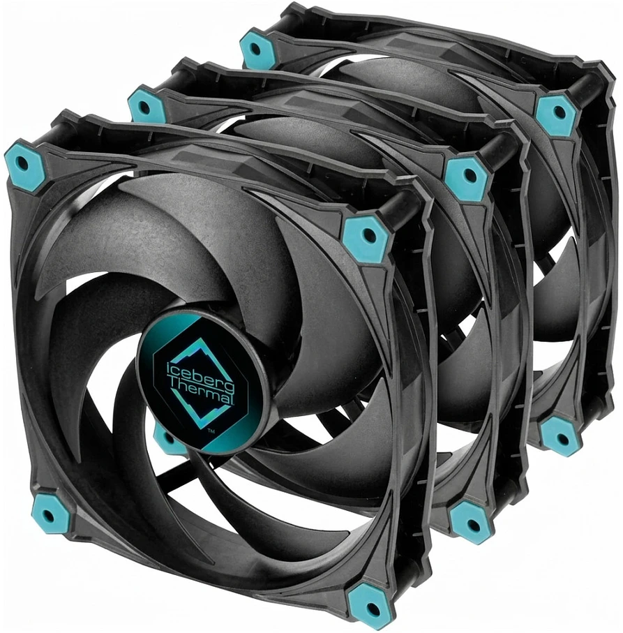 Iceberg Thermal Wentylator Iceberg IceGALE Silent PWM 120 mm 3 pakuotės (ICEGALE12P-BBT-3A)