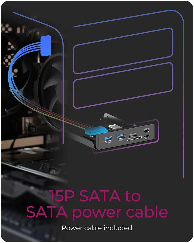USB ŠAKOTĖLIS „Icy Box ICY BOX IB-HUB1419-i3“ Priekinis skydelis 3,5 lizdo įrenginiams