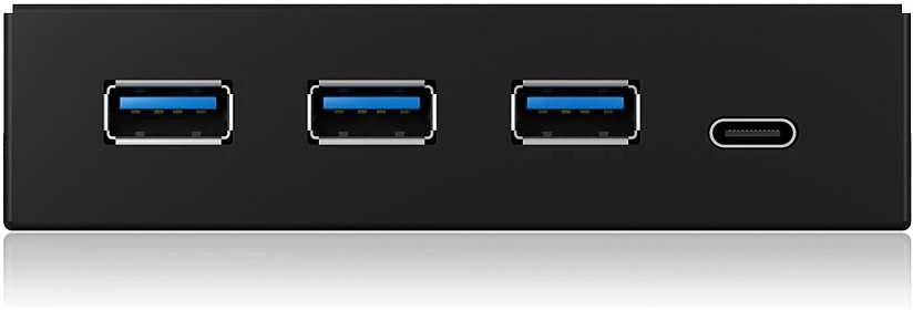 ICYBOX IB-HUB1418-i3 Icy Box 4x prievadas USB 3.0 Hub (3x USB 3.0, 1x USB Type-C), priekinis skydelis 3.5