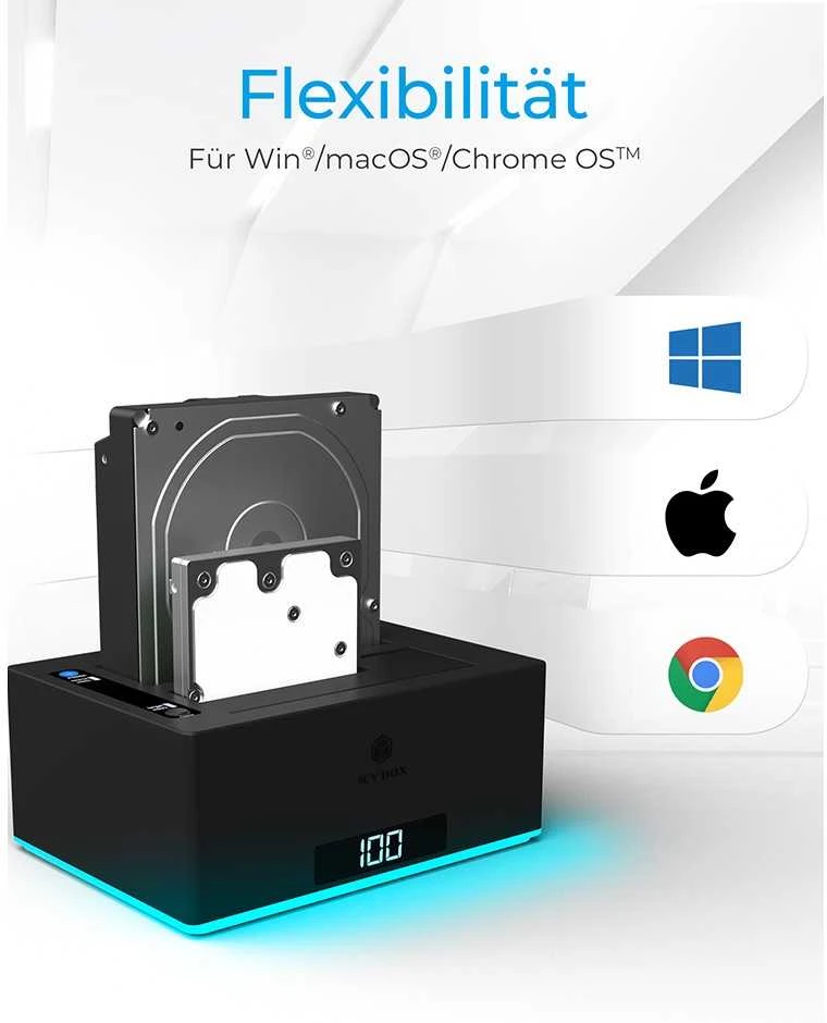 RAD ICY BOX IB-127CL-U3 USB 3.2 Gen 1 (3.1 Gen 1) Type-B Juoda