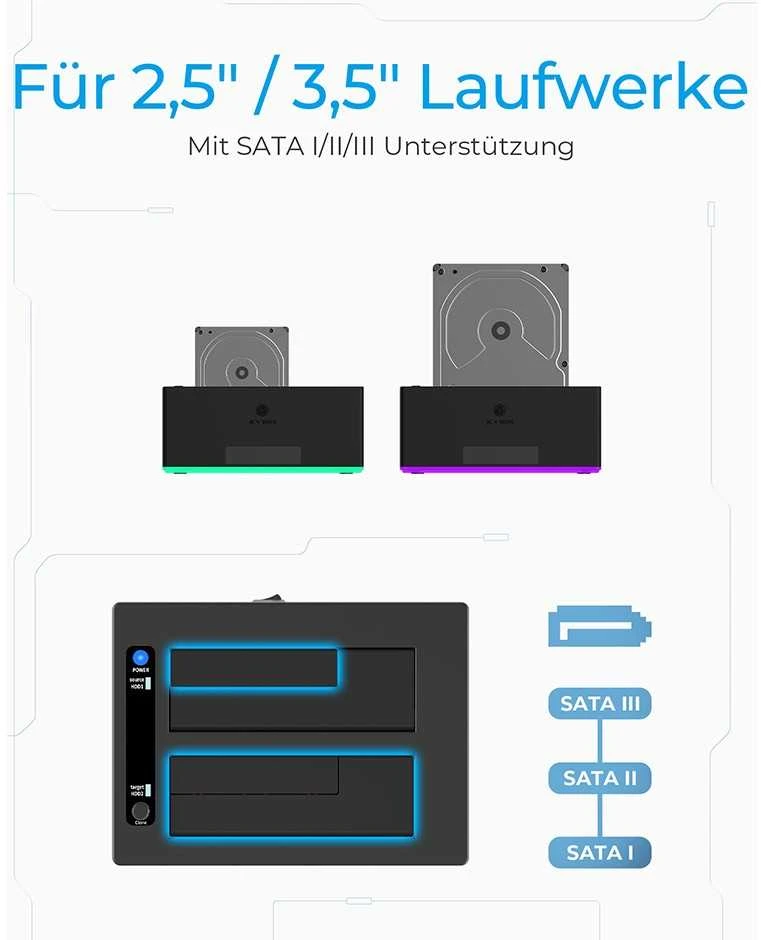 RAD ICY BOX IB-127CL-U3 USB 3.2 Gen 1 (3.1 Gen 1) Type-B Juoda