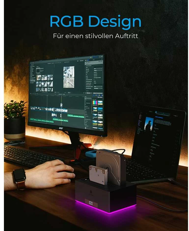 RAD ICY BOX IB-127CL-U3 USB 3.2 Gen 1 (3.1 Gen 1) Type-B Juoda
