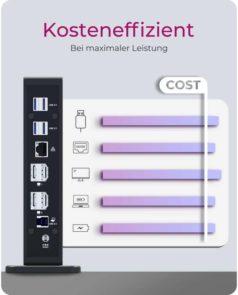 RaidSonic ICY BOX IB-DK2252AC kelių prijungimo stotelė nešiojamiesiems kompiuteriams ir kompiuteriams