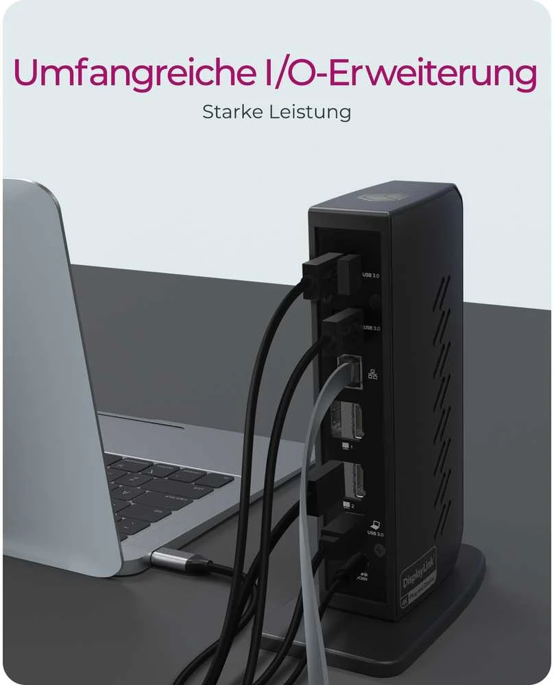 RaidSonic ICY BOX IB-DK2252AC kelių prijungimo stotelė nešiojamiesiems kompiuteriams ir kompiuteriams