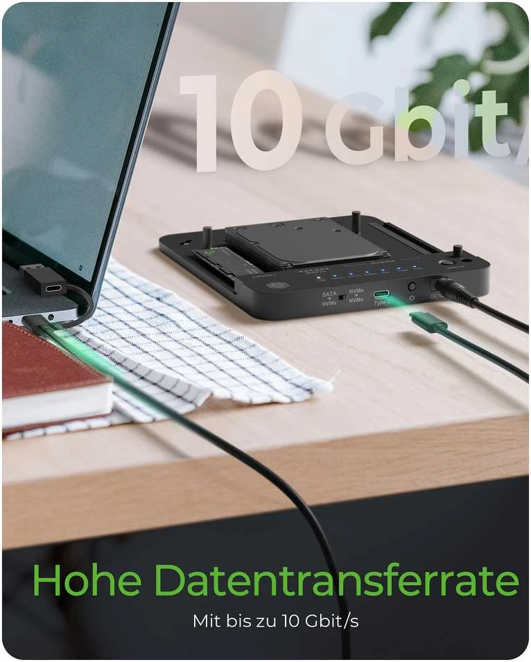 Raidsonic Icy Box prijungimo ir klonavimo stotis, skirta 2x M.2 NVMe SSD | IB-2913MCL-C31
