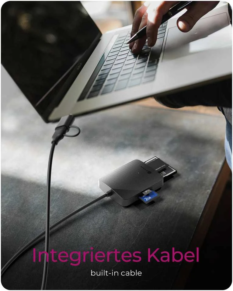Icy Box Raidsonic 4-in-1 kortelių skaitytuvas su USB 3.2 Gen 1 Type-A + Type-C | IB-CR302-CU3
