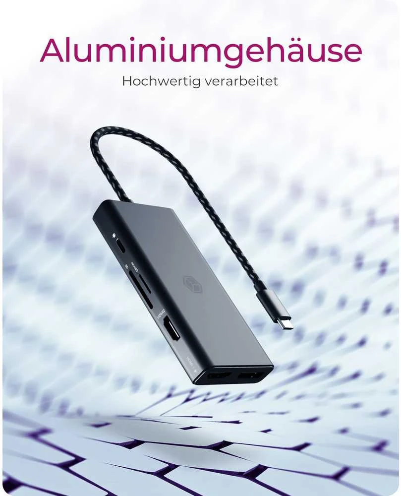 RaidSonic Icy Box IB-DK4011-CPD 7-in-1 USB Type-C prijungimo stotis su triguba vaizdo išvestimi