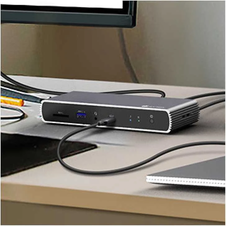 RAD ICY BOX IB-DK4012-CPD Vielinas USB 3.2 Gen 1 (3.1 Gen 1) Type-C Antracitas, Juoda