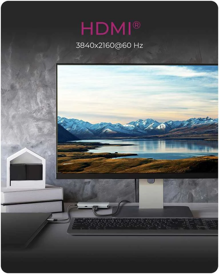 Icy Box Doko stotelė IB-DK4022a-CPD 6w1, HDMI,USB,PD