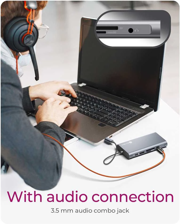 Icy Box IB-DK4040-CPD USB Type-C™ prijungimo stotis su dviem vaizdo sąsajomis | Raidsonic