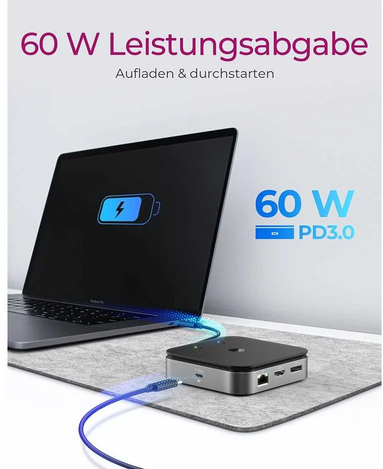 RaidSonic ICY BOX IB-DK408-C41 kelių prijungimo stotelė nešiojamiesiems kompiuteriams ir kompiuteriams