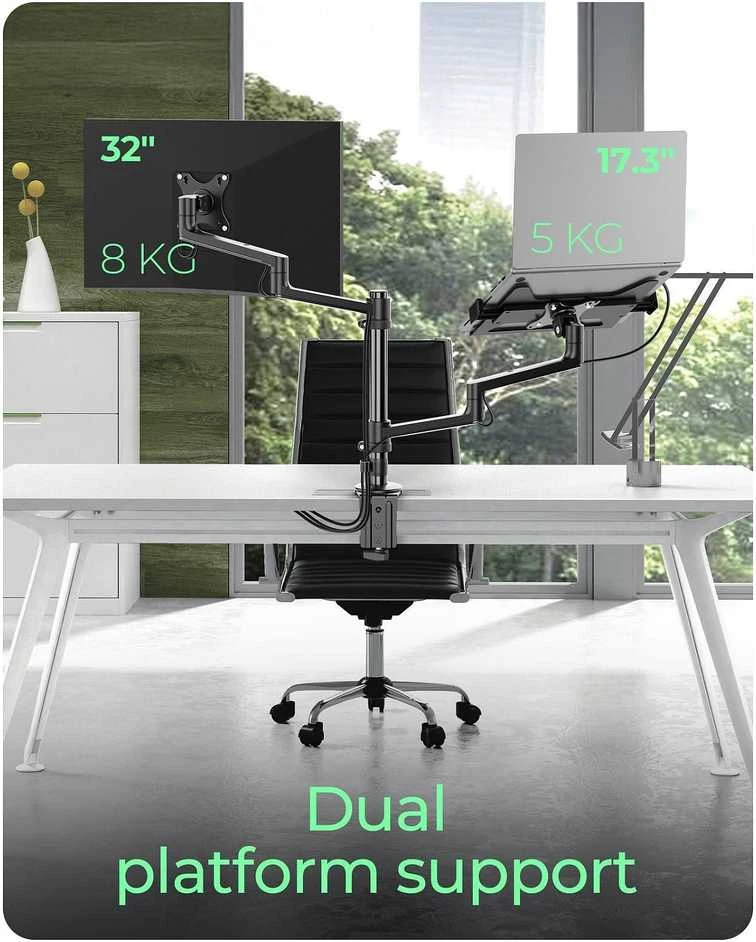 Icy Box Stacionarus monitoriaus laikiklis 17'' - 32'' ir nešiojamam kompiuteriui (IB-MS622-T)