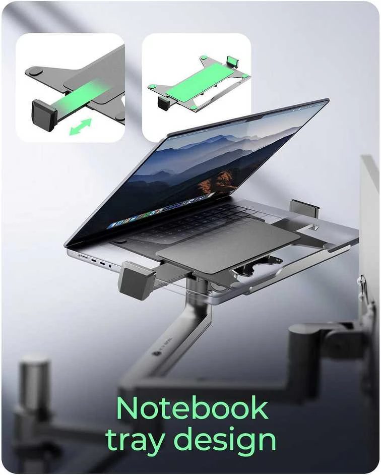Icy Box Stacionarus monitoriaus laikiklis 17'' - 32'' ir nešiojamam kompiuteriui (IB-MS622-T)