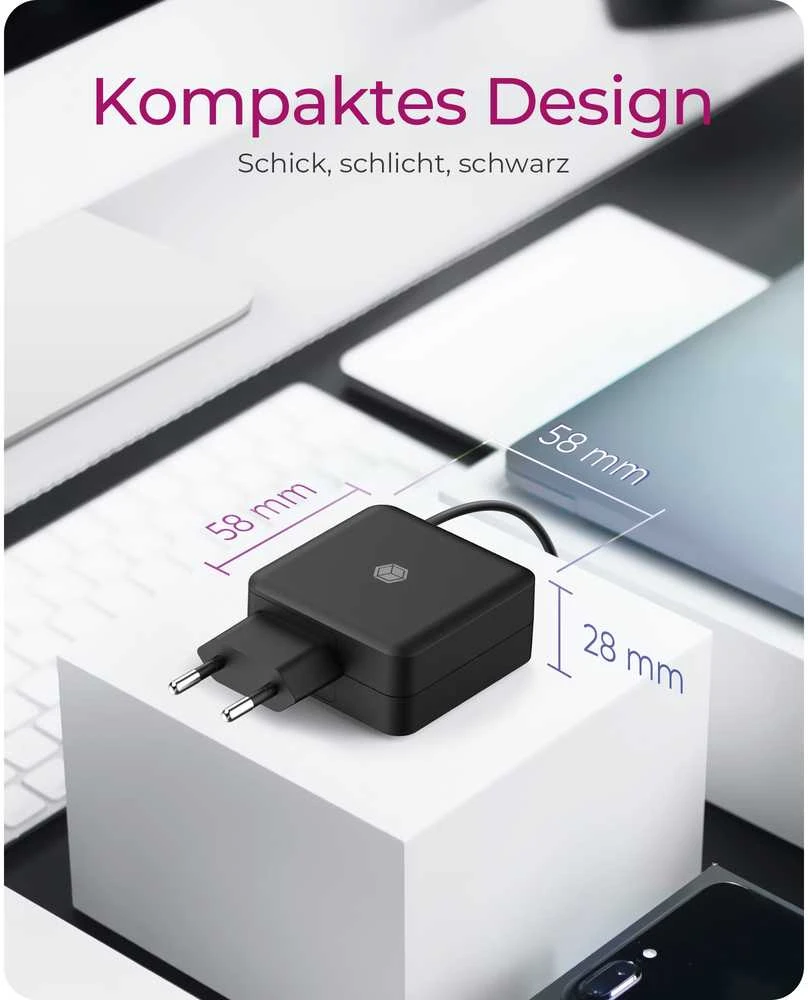 Nešiojamojo kompiuterio maitinimo adapteris Icy Box 65 W, 3.25 A, 20 V (IB-PS111-PD)