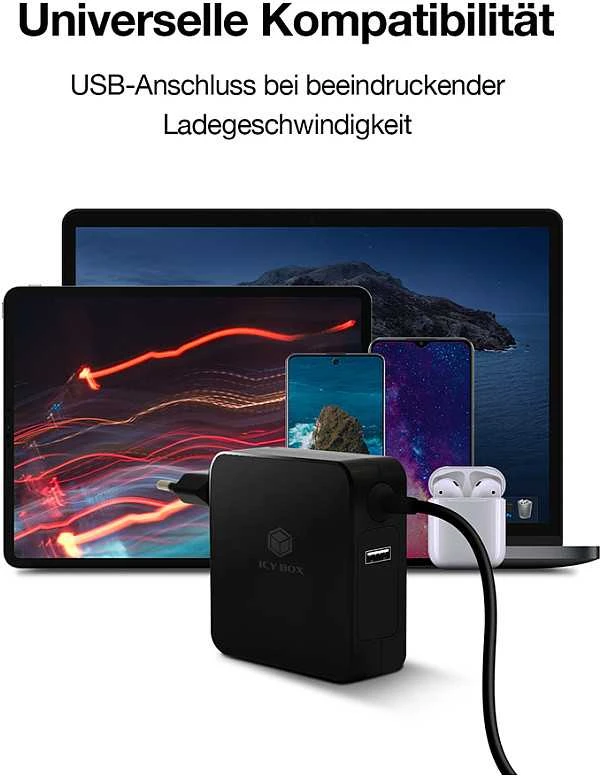 RAD ICY BOX IB-PS101-PD , Išmanusis telefonas, Planšetinis kompiuteris Juoda AC Vidaus