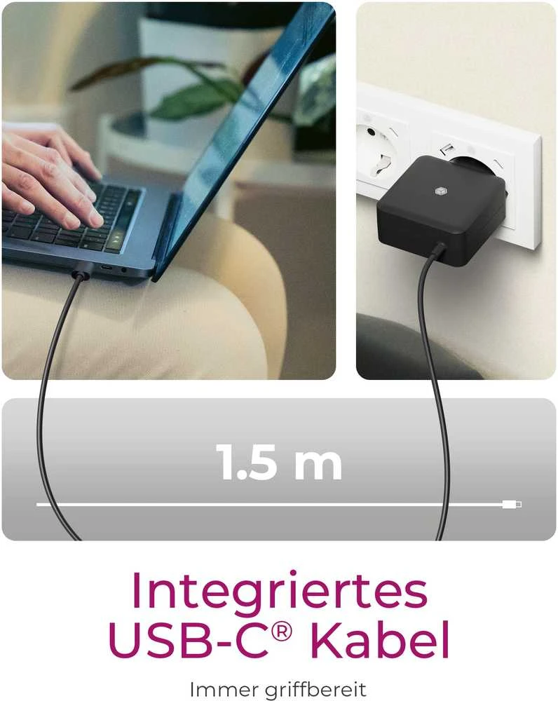 Nešiojamojo kompiuterio maitinimo adapteris Icy Box 65 W, 3.25 A, 20 V (IB-PS111-PD)