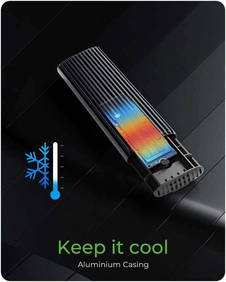 Icy Box Raidsonic | M.2 NVMe ir SATA SSD korpusas per USB Type-C | IB-1808MCT-CU31