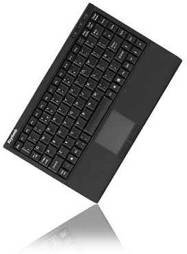 Icy Box KeySonic Mini klaviatūra, smart touchpad, USB 2.0, Juodas