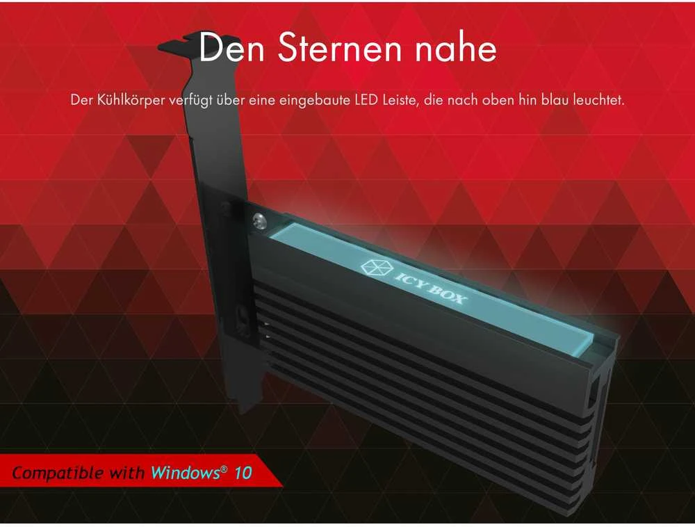 „Raidsonic“ | ICY BOX | PCIe plokštė su M.2 M-Key lizdu vienam M.2 NVMe SSD diskui