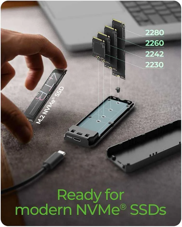 ICY BOX IB-1805ML-CU31 M.2 NVMe SSD korpusas