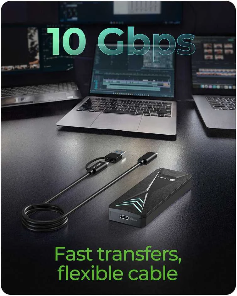 ICY BOX SSD korpusas su 10 Gbps kabeliu