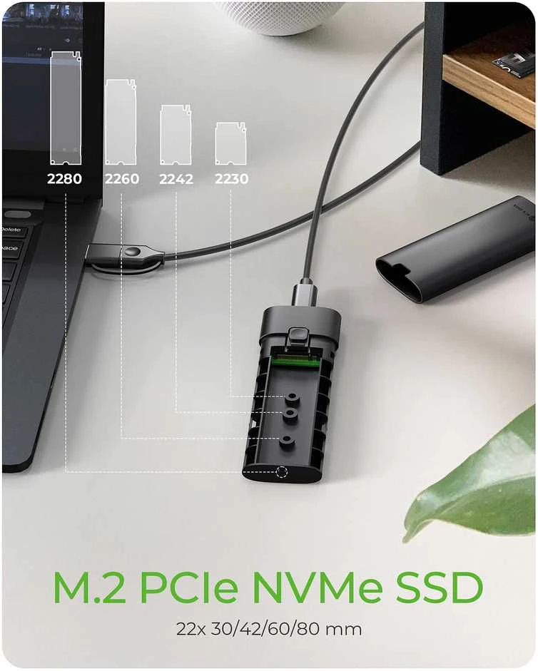 „Icy Box IB-1806MT-CU31“ m.2 nvme ssd 10 gbps diskų korpusas