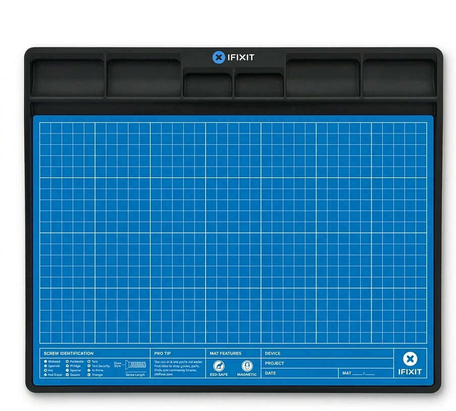 iFixit FixMat Mėlyna (Mėlynas) Magnetinis ESD Kilimėlis