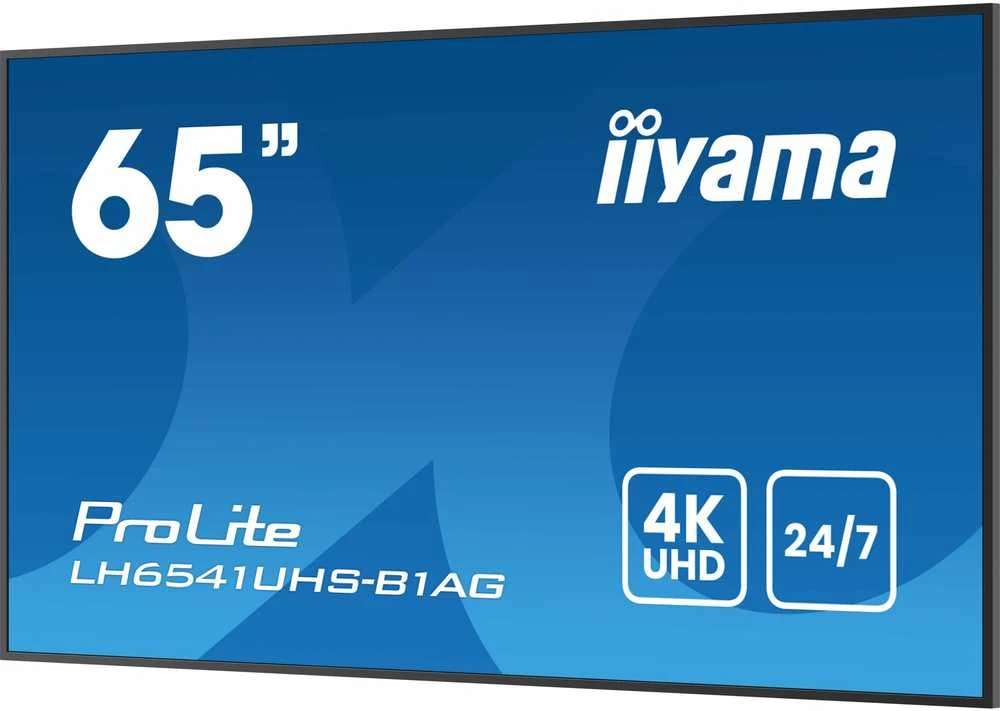 Monitorius IIYAMA LH6541UHS-B1AG | 65" 3840x2160 4K UHD | IPS panelė, 1 ms | garsiakalbiai 2 x 10 W | 3 x HDMI