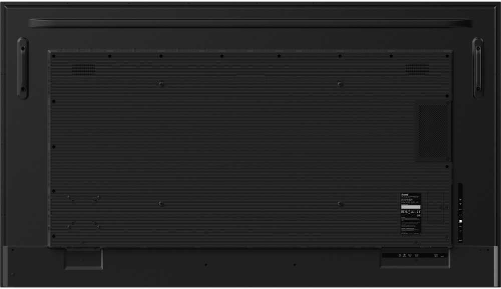 Monitorius Iiyama 75" 3840x2160, UHD IPS skydelis, miglotas 25%, 500 cd/m², signalo perjungimas, garsiakalbiai 2x10 W, keli įėjimai (DVI-I (VGA), HDMIx3), DP išvestis (MST / veidrodis / plytelės), USB 2 prievadas, USB 2, WiFi 2 „iiSignage2“, „E-Share“, „Android 11OS“.