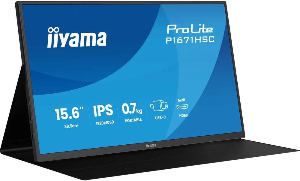 Monitorius iiyama ProLite P1671HSC-B1 - 60Hz | Full HD | IPS | 15,6" | 3ms
