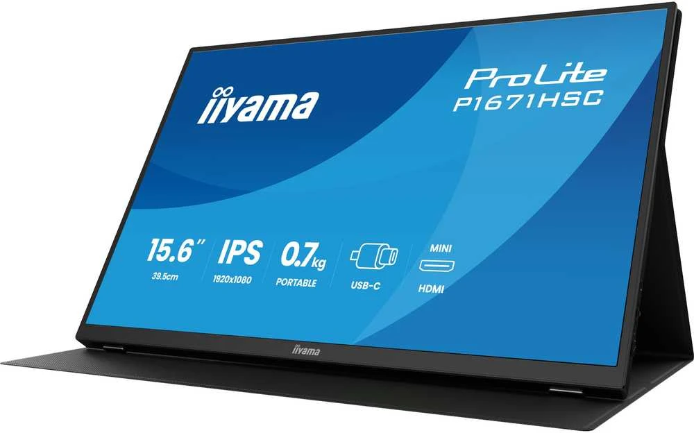 Monitorius iiyama ProLite P1671HSC-B1 - 60Hz | Full HD | IPS | 15,6" | 3ms