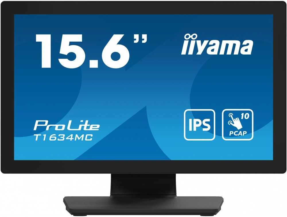 Monitorius IIYAMA T1634MC-B1S 15,6" PCAP be rėmelio priekinis 10P Touch 1920x1080 VGA DisplayPort
